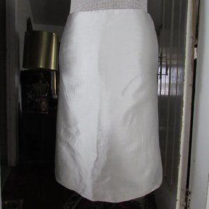 J. CREW Metallic Silver Skirt